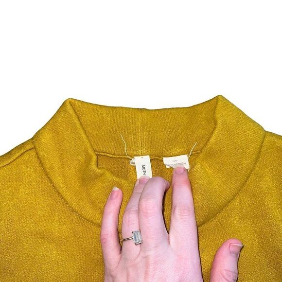 ANTHROPOLOGIE MOTH Structured Yellow & Pink Sweater Size M - Picture 5 of 8